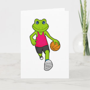 Frosch Basketballspieler Basketball Karte