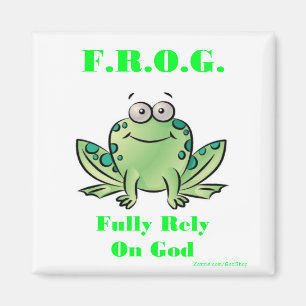 FROSCH (bauen Sie völlig auf Gott) Magnet