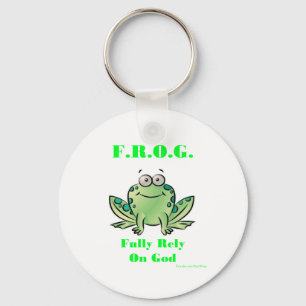 FROSCH (bauen Sie völlig auf Gott) Schlüsselanhänger