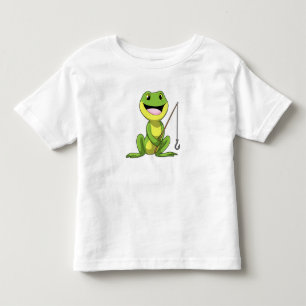 Frosch beim Angeln mit Angelrute Kleinkind T-shirt