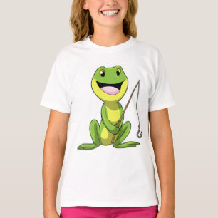 Frosch beim Angeln mit Angelrute T-Shirt