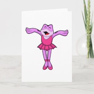 Frosch beim Ballett-Tanz mit Rock Karte