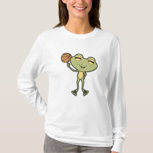 Frosch beim Basketball-Sport T-Shirt