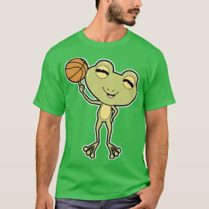 Frosch beim Basketball-Sport T-Shirt
