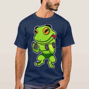 Frosch beim Biceps-Training mit Dumbells 1 T-Shirt