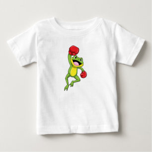 Frosch beim Boxen mit Boxhandschuhen Baby T-shirt