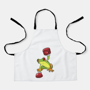Frosch beim Boxen mit Boxhandschuhen Schürze
