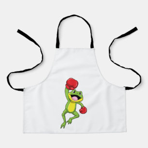 Frosch beim Boxen mit Boxhandschuhen Schürze