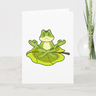 Frosch beim Meditat Karte