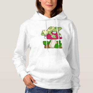 Frosch beim Schlafen mit Pilz Hoodie