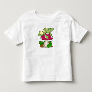 Frosch beim Schlafen mit Pilz Kleinkind T-shirt