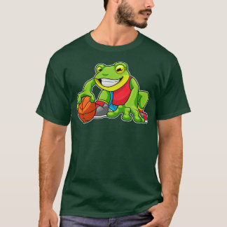 Frosch beim Sport mit Basketball T-Shirt