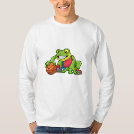 Frosch beim Sport mit Basketball T-Shirt