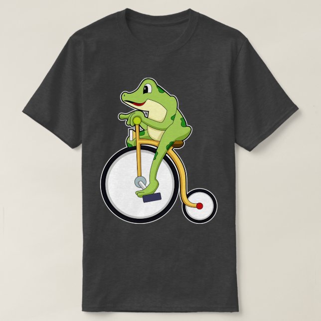 Frosch beim Zirkus mit dem Fahrrad T-Shirt (Design vorne)