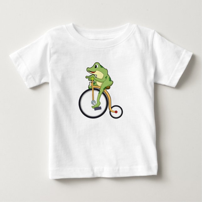 Frosch beim Zirkus mit Fahrrad.PNG Baby T-shirt (Vorderseite)