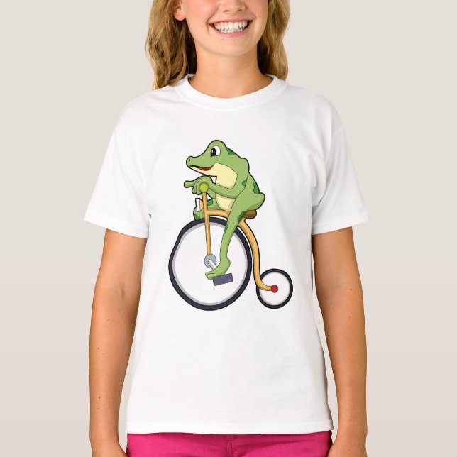 Frosch beim Zirkus mit Fahrrad.PNG T-Shirt (Vorderseite)