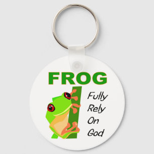FROSCH, beruhen völlig auf Gott Schlüsselanhänger