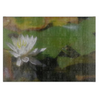 Frosch Bewunderung der Weißen Lotus Blume Natur