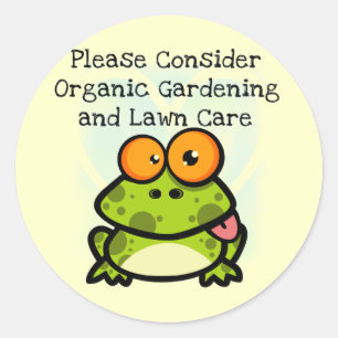 Frosch-Bio im Garten arbeitenT - Shirts und Runder Aufkleber