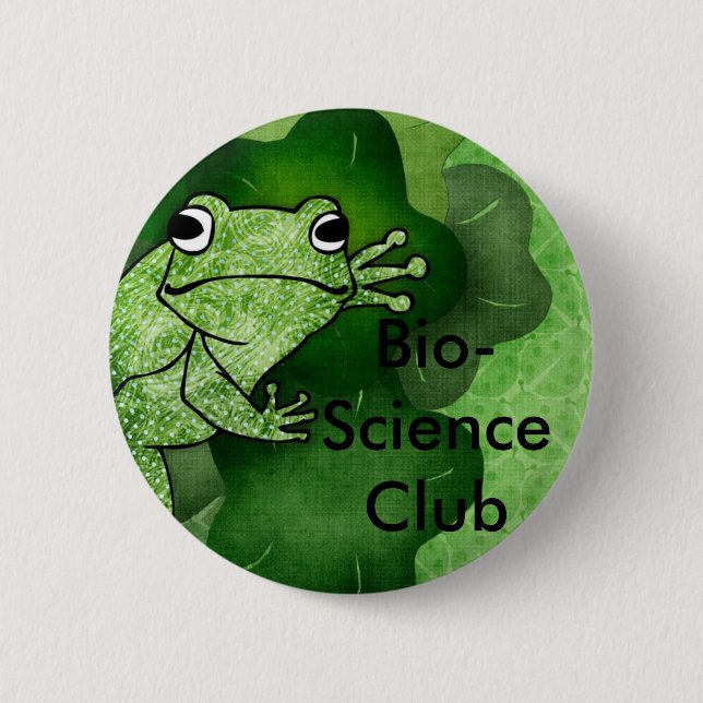 Frosch, Biowissenschafts-Verein Button (Vorderseite)