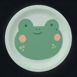 Frosch Birthday Kids Pappteller<br><div class="desc">Teller zum Geburtstag von Tieren</div>