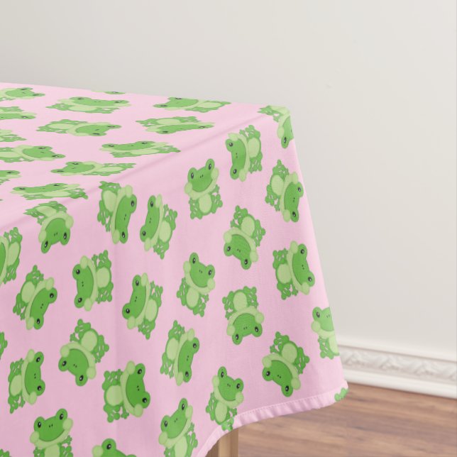 Frosch Birthday Party Pink Tischdecke (Beispiel)