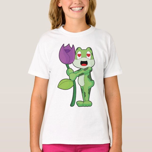 Frosch-Blume T-Shirt (Vorderseite)