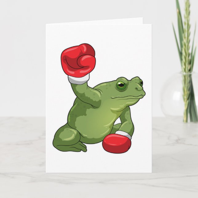 Frosch Boxer Boxhandschuhe Karte (Vorderseite)