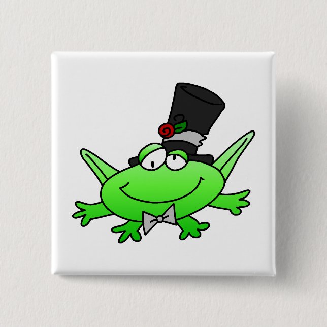 Frosch-Bräutigam-T - Shirts und Geschenke Button (Vorderseite)