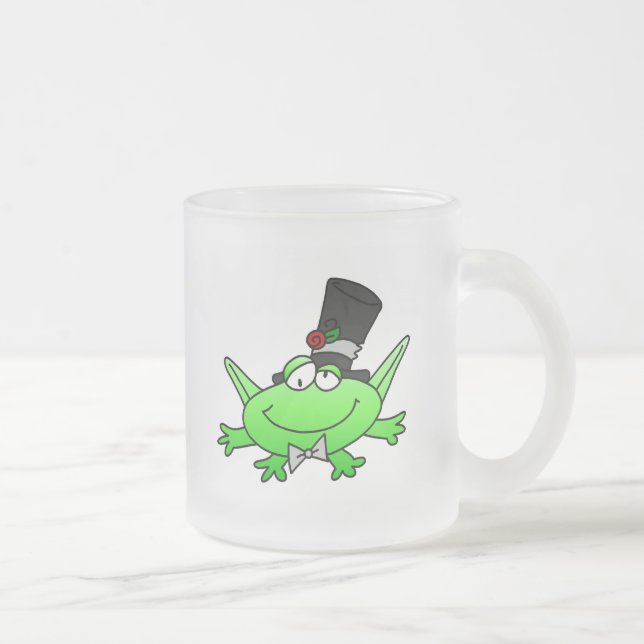 Frosch-Bräutigam-T - Shirts und Geschenke Mattglastasse (Rechts)