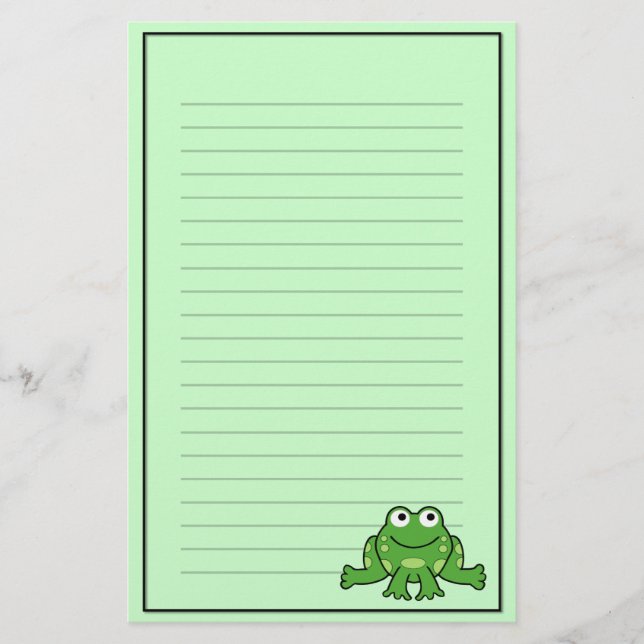 Frosch-Briefpapier Briefpapier (Vorderseite)