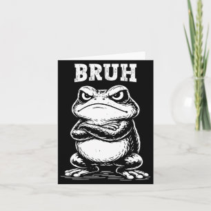 Frosch Bruh Meme Sarkastische Tierillustration Karte