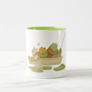 Frosch-Buchliebhaber   Retro-Lesekröte aus den 90e Zweifarbige Tasse