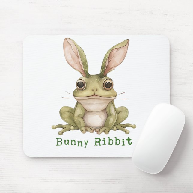 Frosch Bunny Rabbit Floppy Oars Toad Funny Oster Mousepad (Mit Mouse)