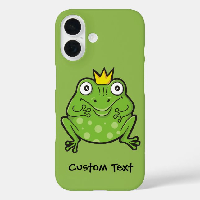 Frosch-Cartoon iPhone 16 Hülle (Rückseite)
