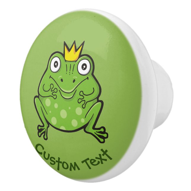 Frosch-Cartoon Keramikknauf (Rechts)