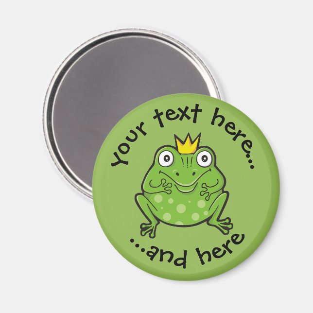 Frosch-Cartoon Magnet (Vorderseite/Rückseite)