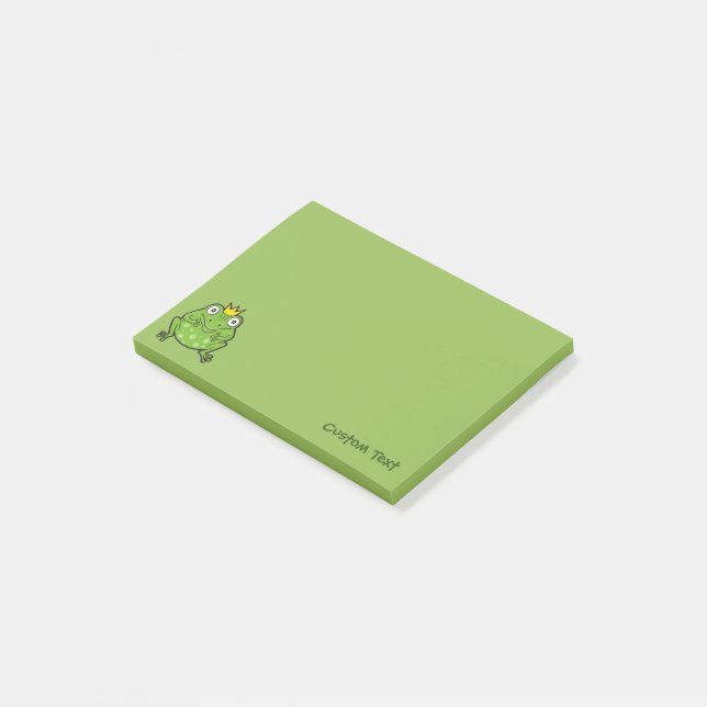 Frosch-Cartoon Post-it Klebezettel (angewinkelt)