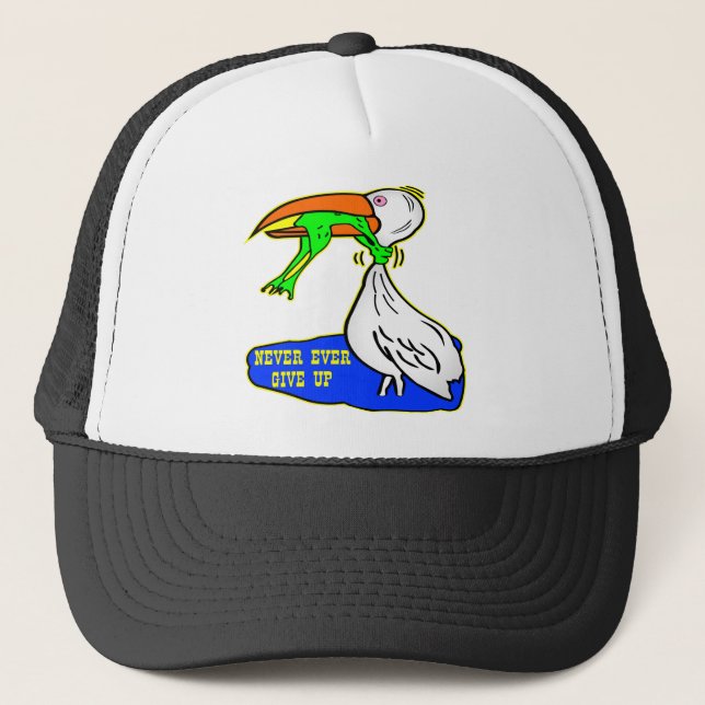 Frosch Choice Bird nie aufgeben Truckerkappe (Vorderseite)