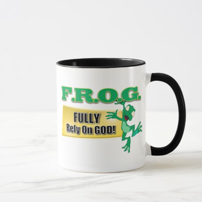 FROSCH-CHRISTLICHES AKRONYM BERUHEN VÖLLIG AUF TASSE (Rechts)