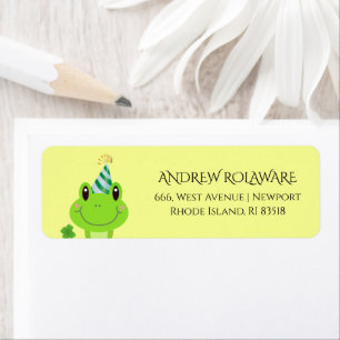 Frosch Clover Rücksendeadresse gelb