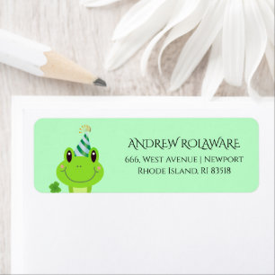 Frosch Clover Rücksendeadresse Grün