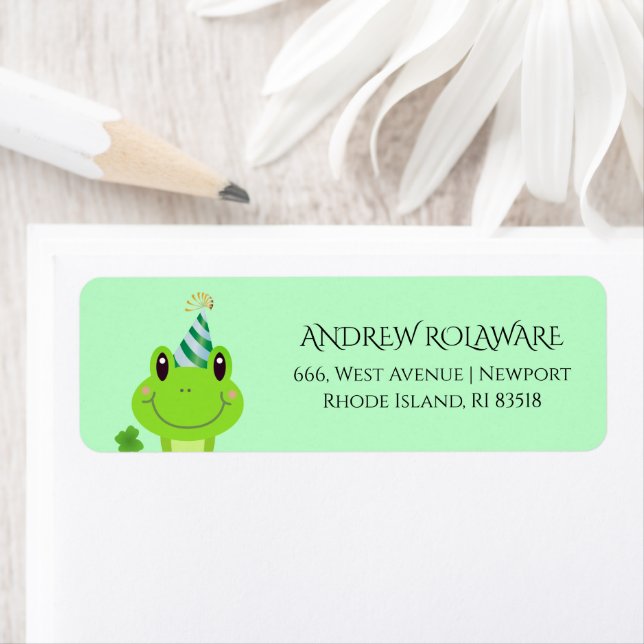 Frosch Clover Rücksendeadresse Grün (Insitu)