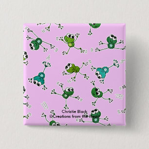 Frosch Collage Button