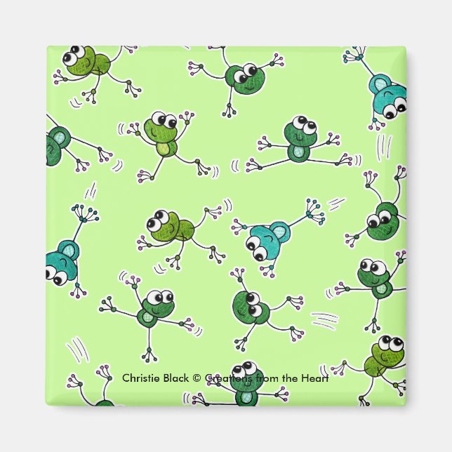 Frosch Collage Magnet (Vorne)
