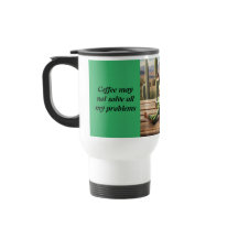 Frosch Cowboy mit lustigem Kaffee dachte Thermal-T