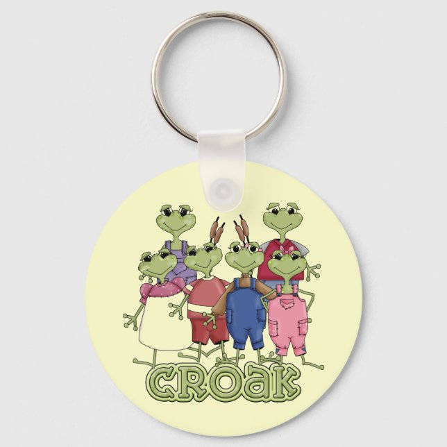 Frosch Croak Tshirts und Geschenke Schlüsselanhänger (Vorderseite)