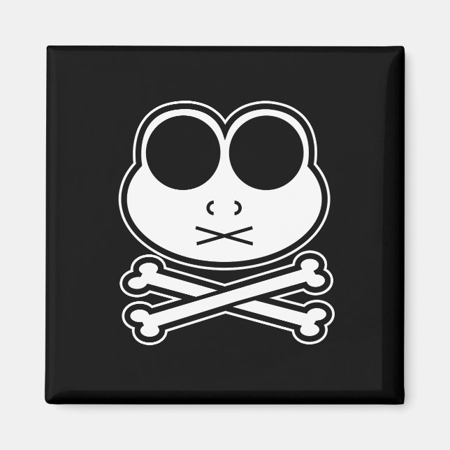 Frosch Cross Bone - Cutout Magnet (Vorne)