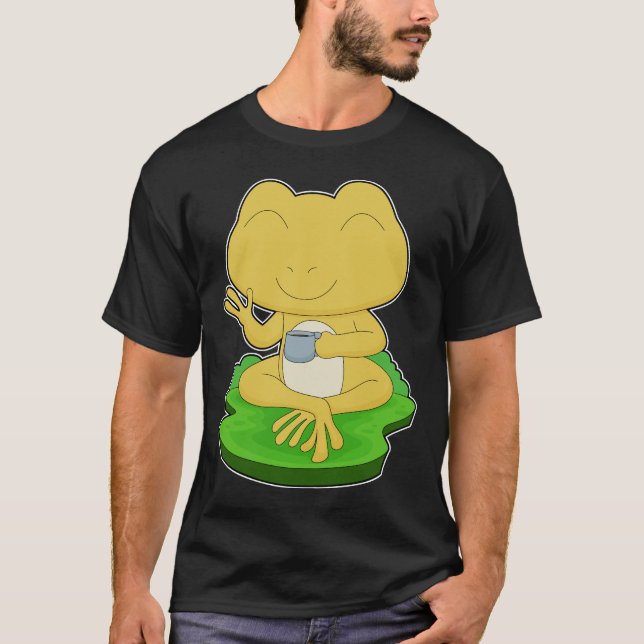 Frosch-Cup-Kaffee T-Shirt (Vorderseite)