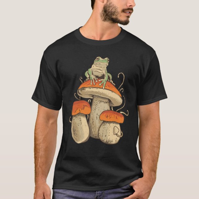 Frosch der Cotgor-Ästhetik Pilzsaal-Dark Academia  T-Shirt (Vorderseite)
